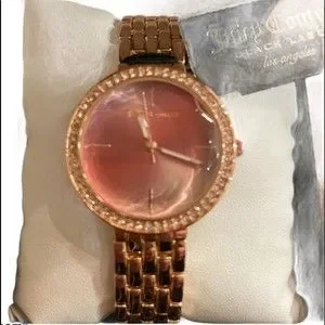 Juicy Couture Black Label Rose Gold Crystal Bezel Round Face Watch New with Tags Juicy Couture Black Label Rose Gold Crystal Bezel Round  main image 2